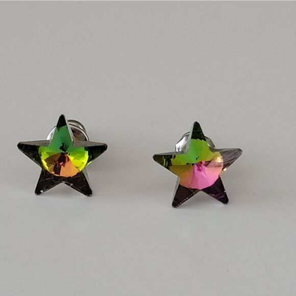 Earrings Mini Multicolor Star Stud Earrings #0101 - Picture 2 of 10